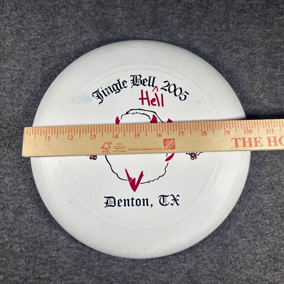 Vintage Frisbee Disc Y2K 2005 White Red Jingle Been Hell Denton TX - Picture 2 of 6